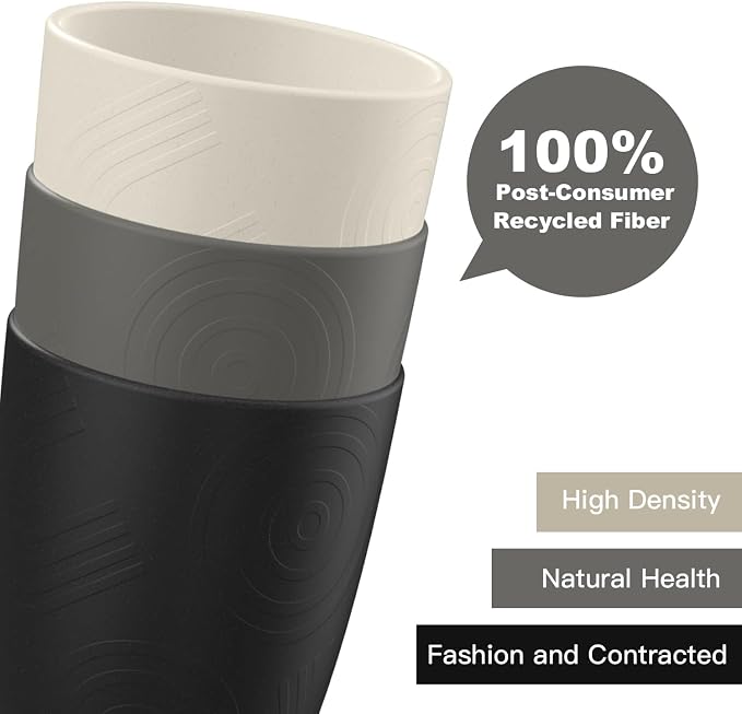 Homienly Wheat Straw Cups Drinking Glasses Set of 6, Unbreakable Plastic Cups - Image 4