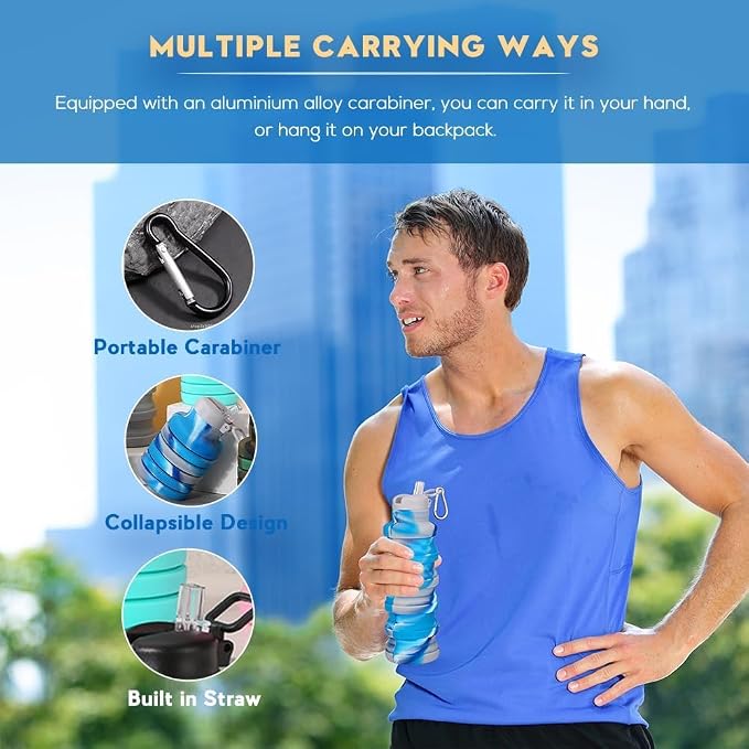 Collapsible water bottles 3 Pack - Image 7