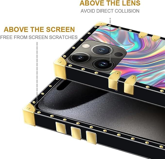 Compatible with iPhone 16 Pro Max Case, Holographic Abstract Iridescent - Image 6