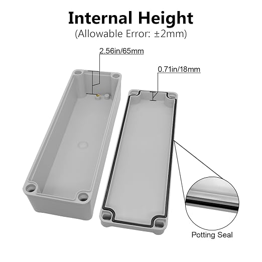 LeMotech IP67 Waterproof Junction Box ABS Plastic Project Box Dustproof - Image 4