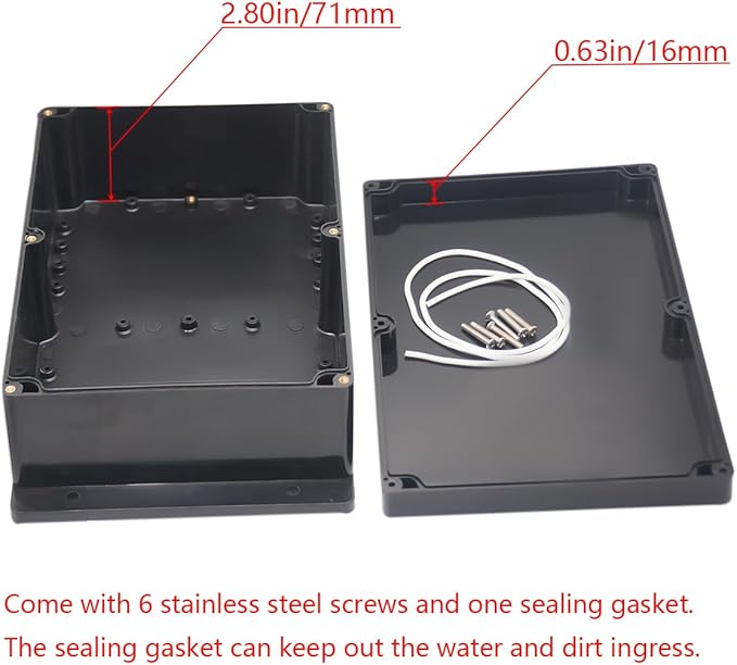 Project Box ABS Black Electrical Boxes IP65 Outdoor Waterproof Box Electronic - Image 5