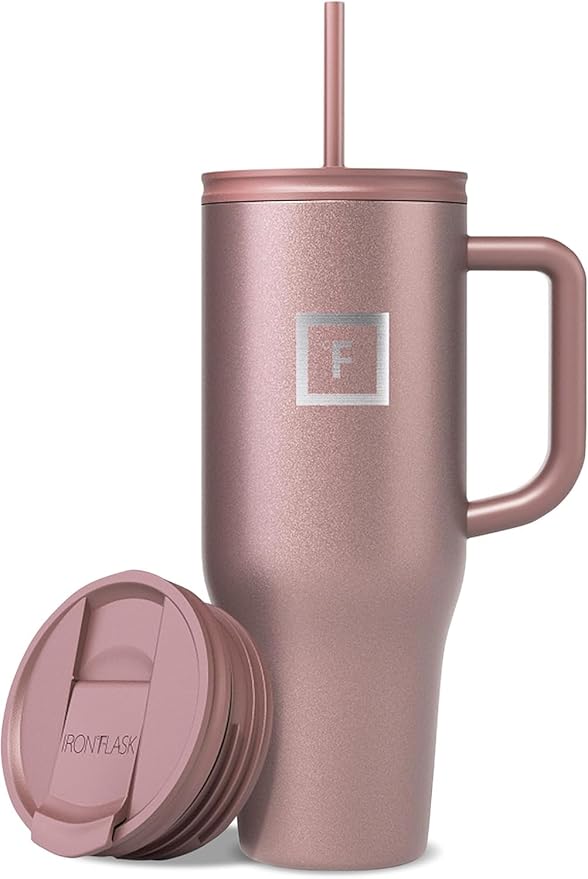 IRON °FLASK Co-Pilot Insulated Mug w/Straw & Flip Cap Lids by IronFlask