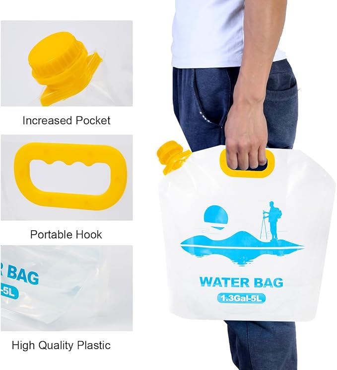 Collapsible Emergency Water Container Bag, WaterStorageCube, Flat Folding - Image 5