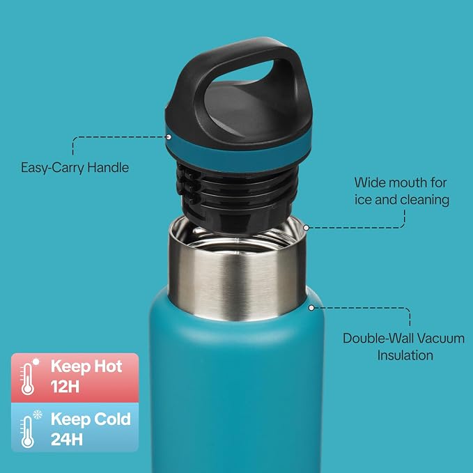 BJPKPK Insulated Water Bottle 18OZ Stainless Steel Water Bottle - Image 2