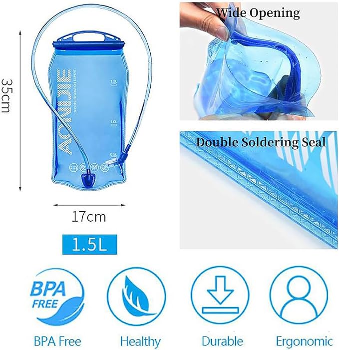 AONIJIE Hydration Bladder 1.5L Water Reservoir, Leakproof Water Storage Bladder - Image 3