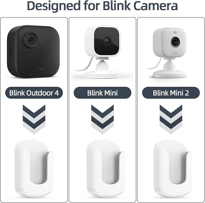 Blink Mini No Drilling No Screws Wall Mount Bracket, 3 Pack Adhesive Blink - Image 2