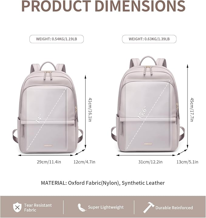 GOLF SUPAGS Laptop Backpack for Women Slim Computer Bag Work Travel College - Image 4