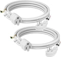 FIRMERST 1875W Flat Plug Extension Cord 10 Feet 14 AWG 15A White by FIRMERST