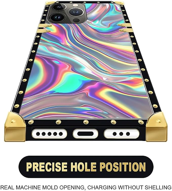 Compatible with iPhone 16 Pro Max Case, Holographic Abstract Iridescent - Image 5