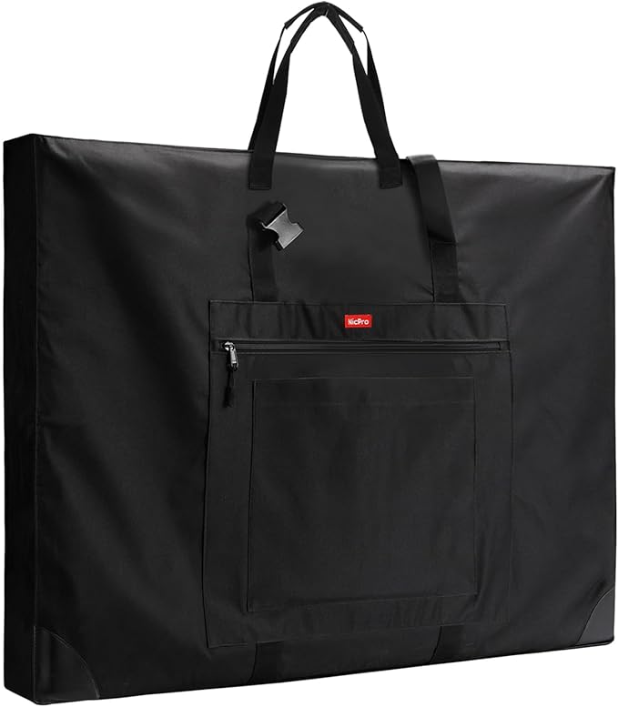 Nicpro Large Size Art Portfolio Case, Artist Portfolio Tote Bag by Nicpro