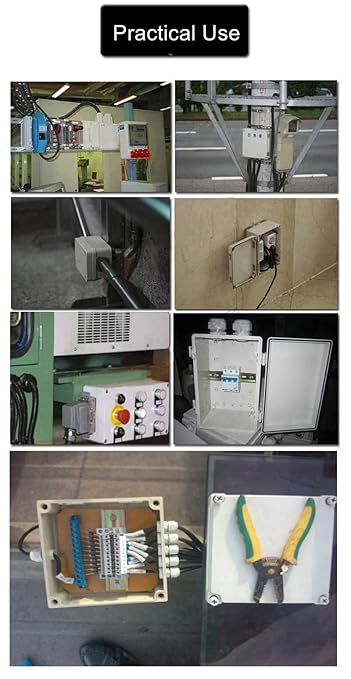 Fielect 6.69" x 5.12" x 2.17" Dustproof Electronic Junction Box Plastic - Image 7