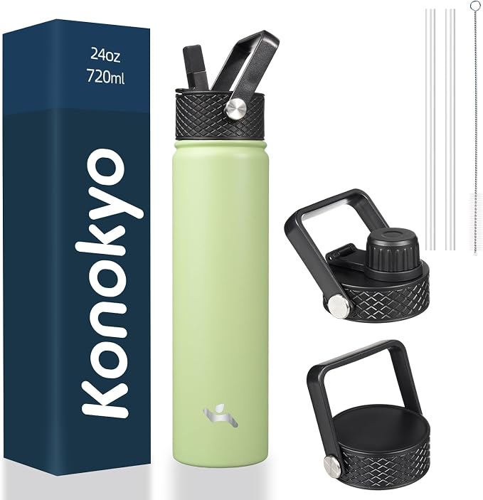 Konokyo Insulated Water Bottle 24oz Stainless Steel Sport Bottles by Konokyo