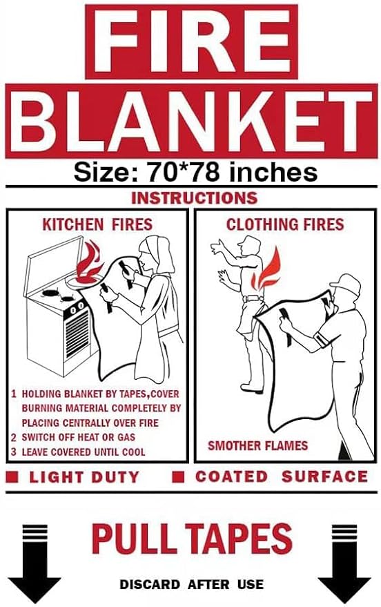 ISOP Fireproof Blanket Large 70 * 78 Inches Pack of 2 – Emergency Fire Blanket - Image 5