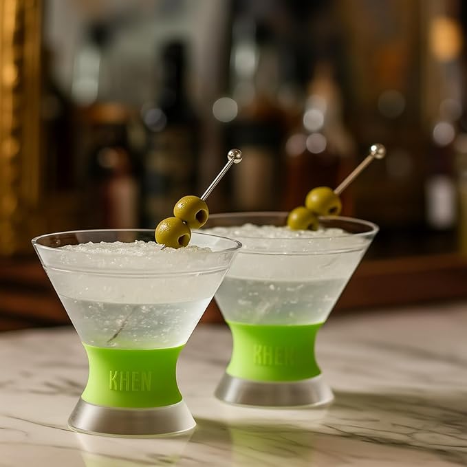 Cooling Martini Glasses Set of 2 – 10oz Freezer Gel Cocktail Cups – Double Wall - Image 8