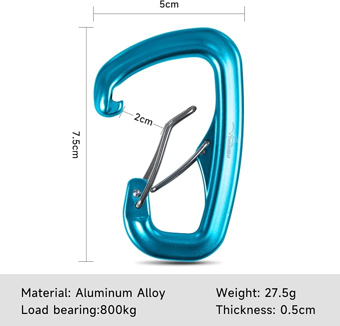 Heavy Duty Carabiner Clip Hook 8KN, - Image 6
