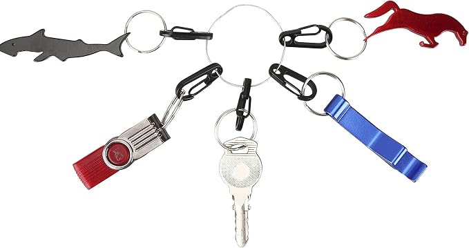 SWATOM Small Mini Carabiner Clip Tiny Spring Snap Hook Keychains Micro - Image 6