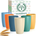 Homienly Unbreakable Plastic Cups Set Wheat Straw Cups 20 OZ Drinking Glasses by HOMIENLY