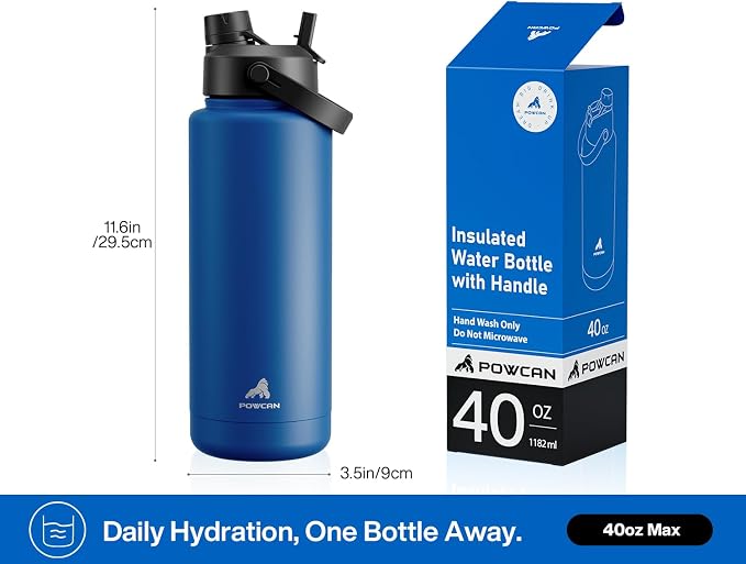 POWCAN 40 oz Insulated Water Bottle - Image 5