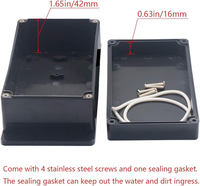 Project Box ABS Black Electrical Boxes IP65 Outdoor Waterproof Box Electronic - Image 5