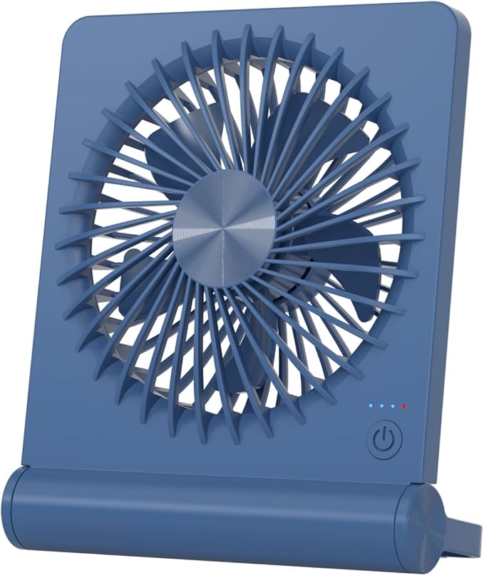 Small Desk Fan, Rechargeable USB Fan Battery Operated, Ultra Quiet, Strong Wind by Tevelecin