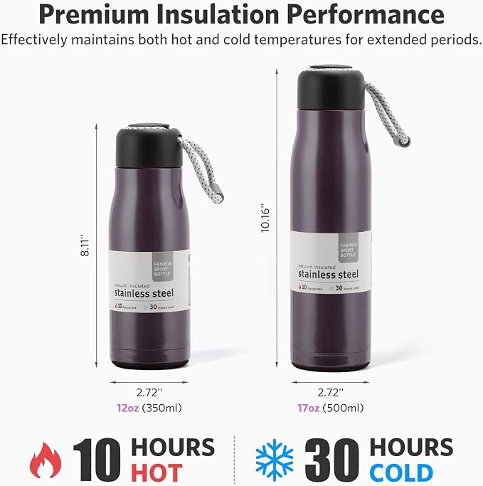 Dusgut 17 oz Stainless Steel Water Bottle Double Wall Vacuum Insulated Kids - Image 3