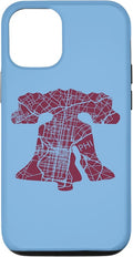 Philadelphia Street Map Liberty Bell Vintage Maroon Philly Case by Unknown