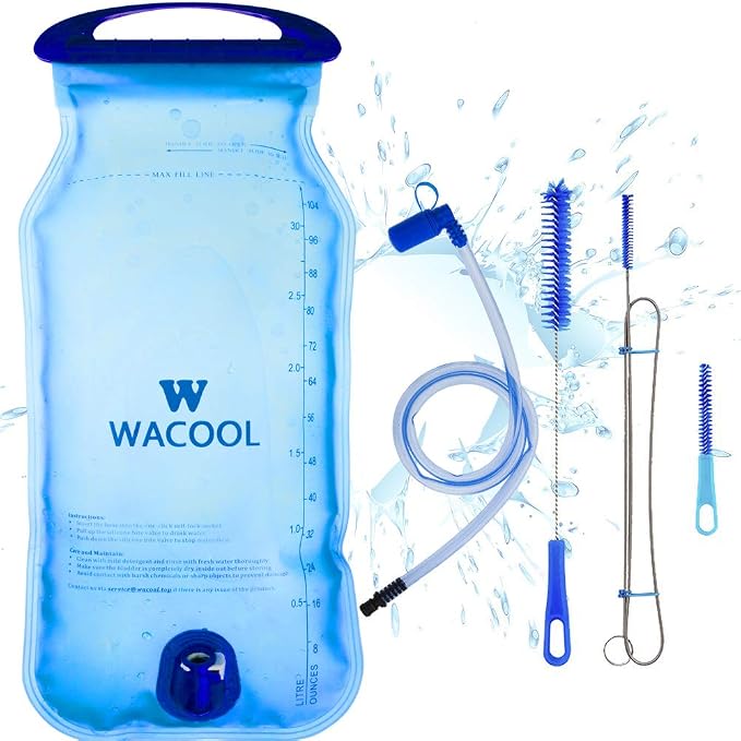 WACOOL 2L 2Liter 70oz 3L 3Liter 100oz BPA Free PEVA Hydration Pack Bladder by WACOOL