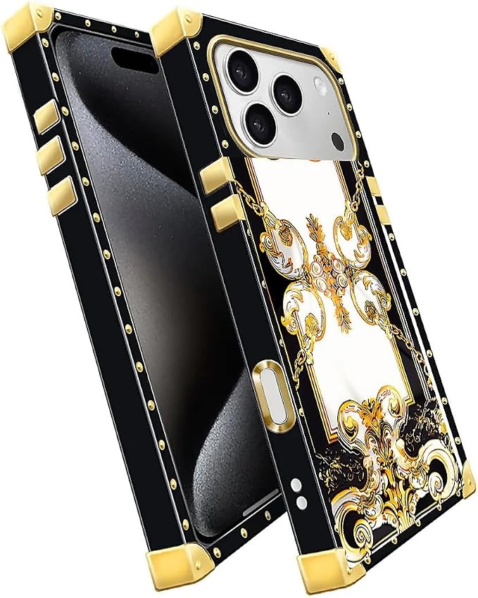 for iPhone 17 Pro Max Case Luxury Golden Decoration - Image 3