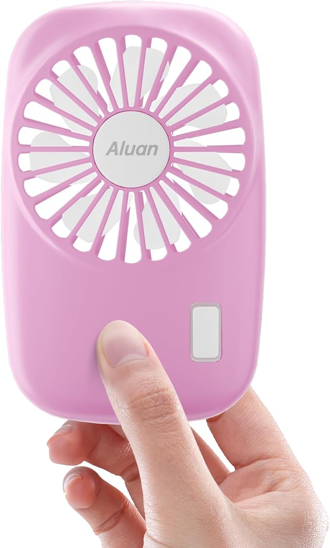 Aluan Handheld Mini Fan Powerful Small Personal Portable Speed Adjustable USB by Aluan