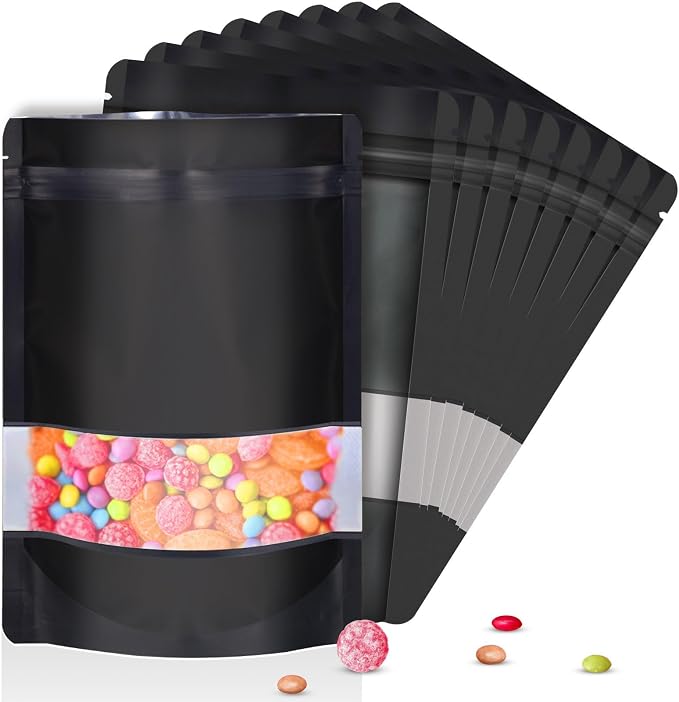 5.5"x7.8" 120pcs Mylar Bags for Food Storage, Smell Proof Bag by ODDIER