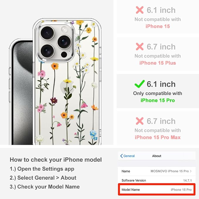 MOSNOVO Case for iPhone 15 Pro - Image 2