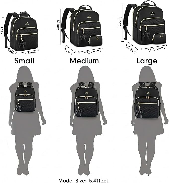 MATEIN Backpack Purse for Women, 17 inch Stylish Cute Waterproof Backpack Purse - Image 2