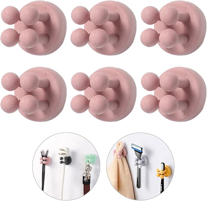 iBetterLife 6Pcs Toothbrush Holders Wall Mounted by iBetterLife