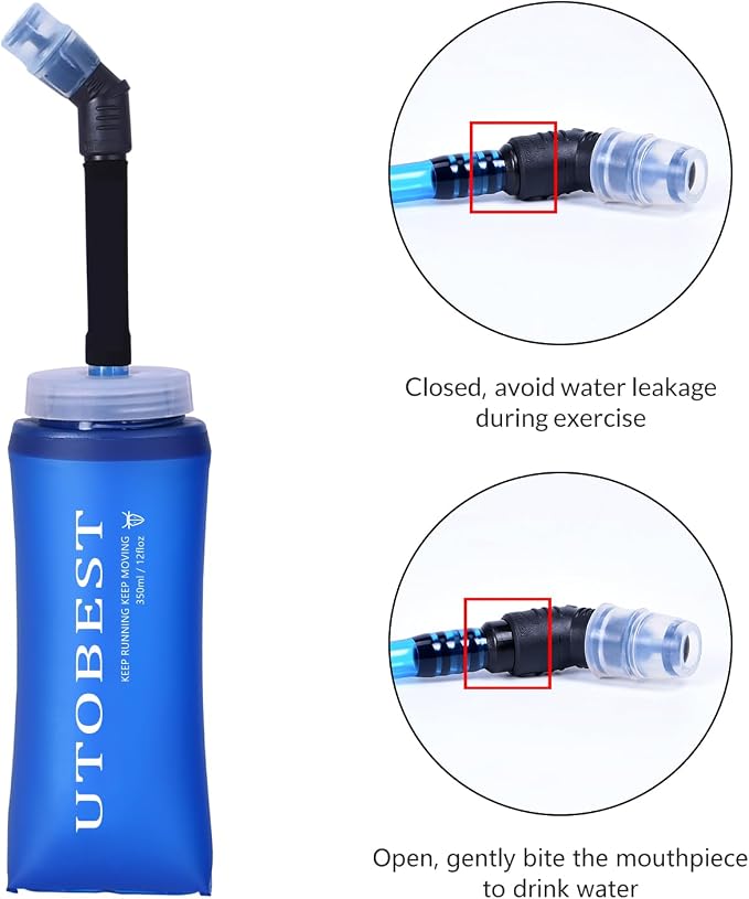UTOBEST Soft Flask Collapsible Running Water Bottle, Flexible TPU Folding Flask - Image 7
