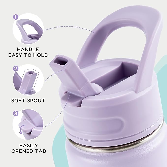 12oz Kids Water Bottle for School, Toddler Water Bottles - Image 4