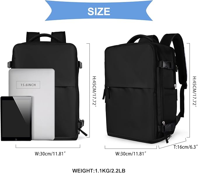 coowoz Travel Backpack For Women Men Airline Approved, Carry On Backpack - Image 3