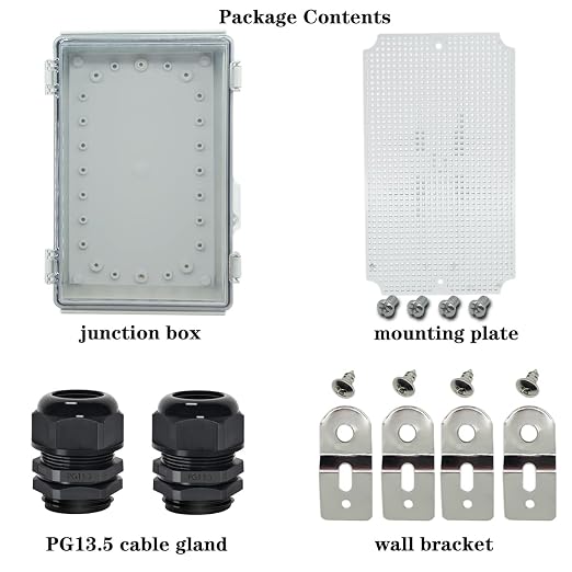 Zulkit Junction Box, IP67 Waterproof Electrical Box Hinged Clear Cover - Image 6