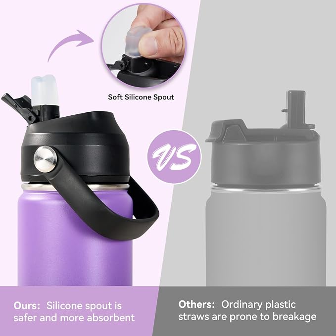 Fijinhom 18oz Insulated Stainless Steel Water Bottle, Wide Mouth Double Wall - Image 4