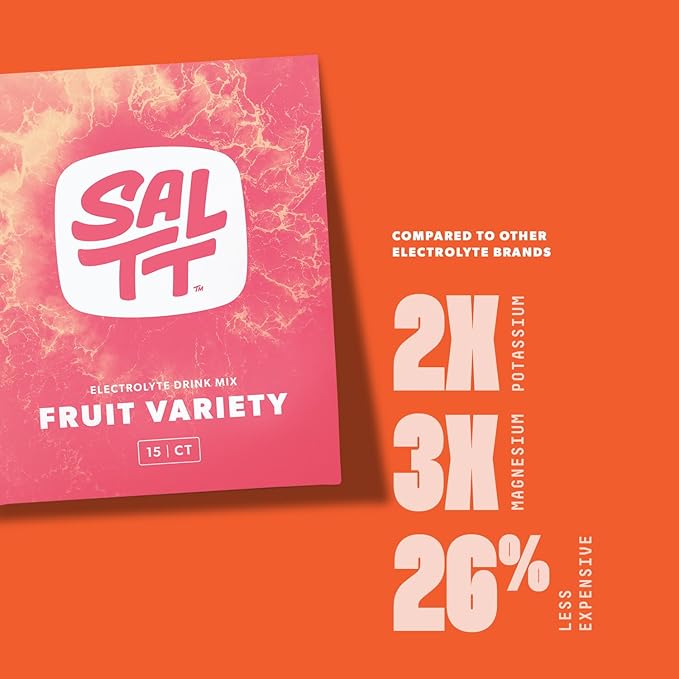 SALTT Electrolytes Powder Packets, Fruit Variety Pack - Image 6