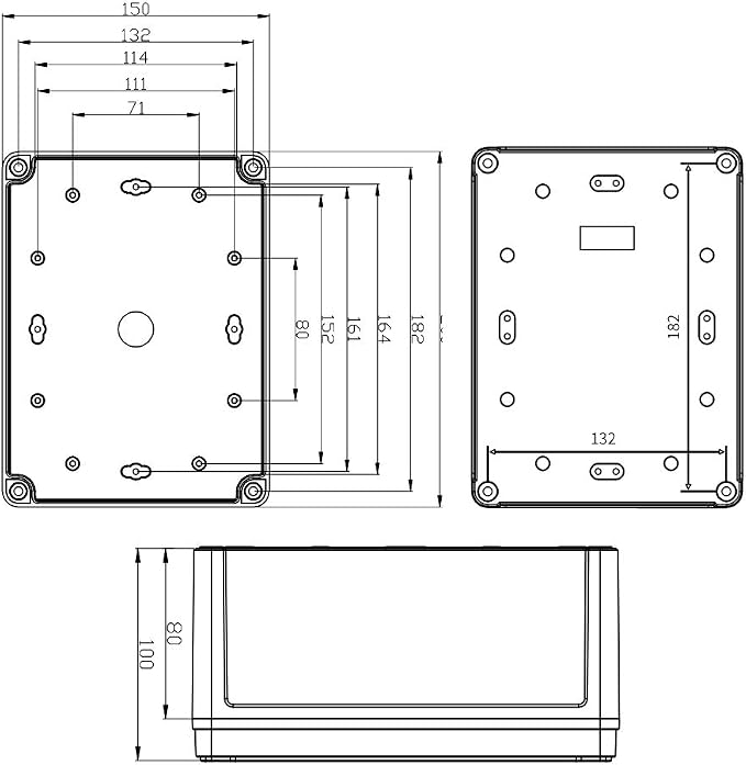 MAKERELE Watertight Outdoor Plastic Junction Box 7.87”5.90”3.94” IP67 - Image 2