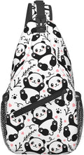 Cute Panda Sling Bag For Women Men Funny Backpack Crossbody Shoulder Bag Sling by Unknown