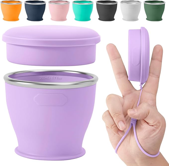 Collapsible Travel Cup, BPA-Free Reusable Water Cup, Lightweight Drinking Cups by SINYON