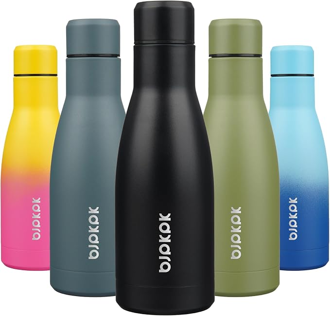 BJPKPK 12oz Water Bottles Stainless Steel Double Wall Vacuum Insulated Small by BJPKPK