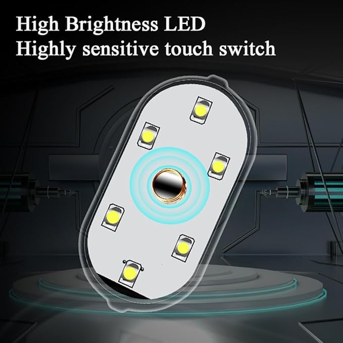 Mini LED Closet Light Wireless Touch Light USB Rechargeable Multi Color Cabinet - Image 3