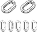 10Pack 5/8 Inch Small Oval Carabiner, Metal Spring Tiny Carabiner Clips by CooBigo