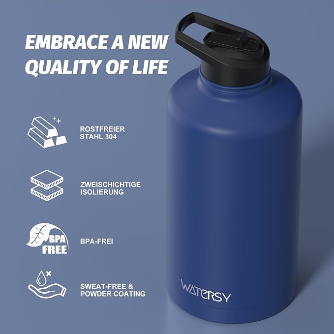 87oz Insulated Water Bottle, BPA Free&Leak Proof, 1.5 Gallon Stainless Steel - Image 8