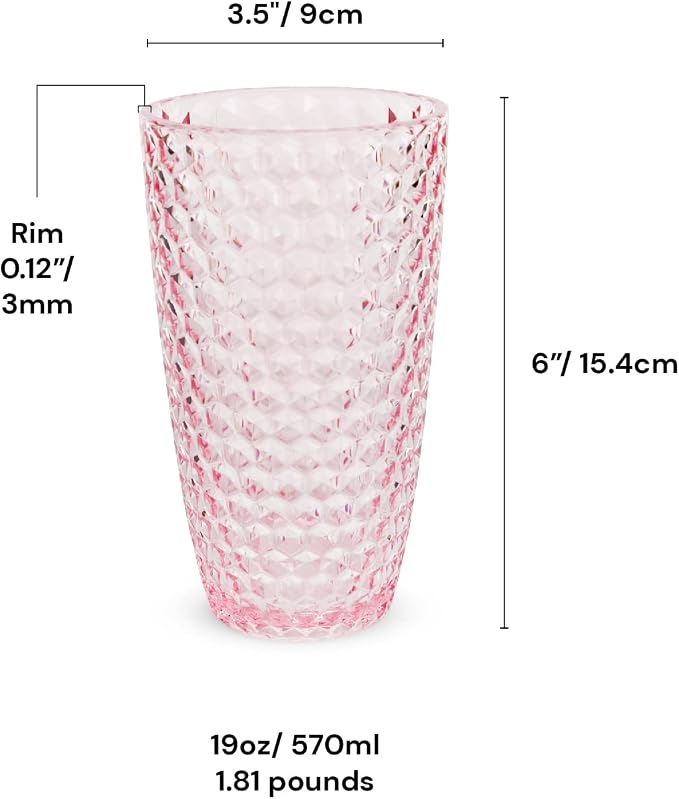 BELLAFORTE Shatterproof Tritan Plastic Tall Tumbler, 19oz - Image 7