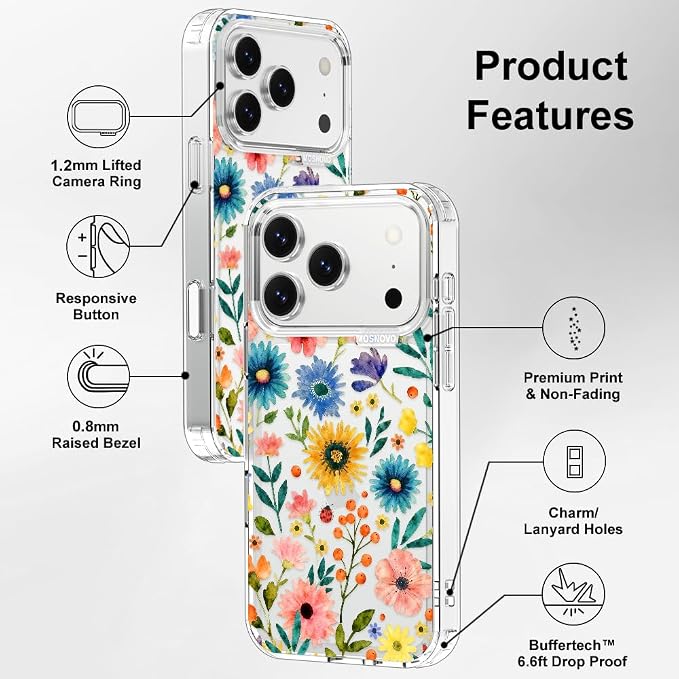 MOSNOVO for iPhone 17 Pro Case, Shockproof Military-Grade Protection 6.6ft Drop - Image 7