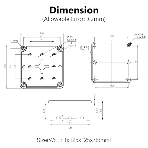 LeMotech Junction Box IP67 Waterproof Dustproof ABS Plastic Project Box - Image 6