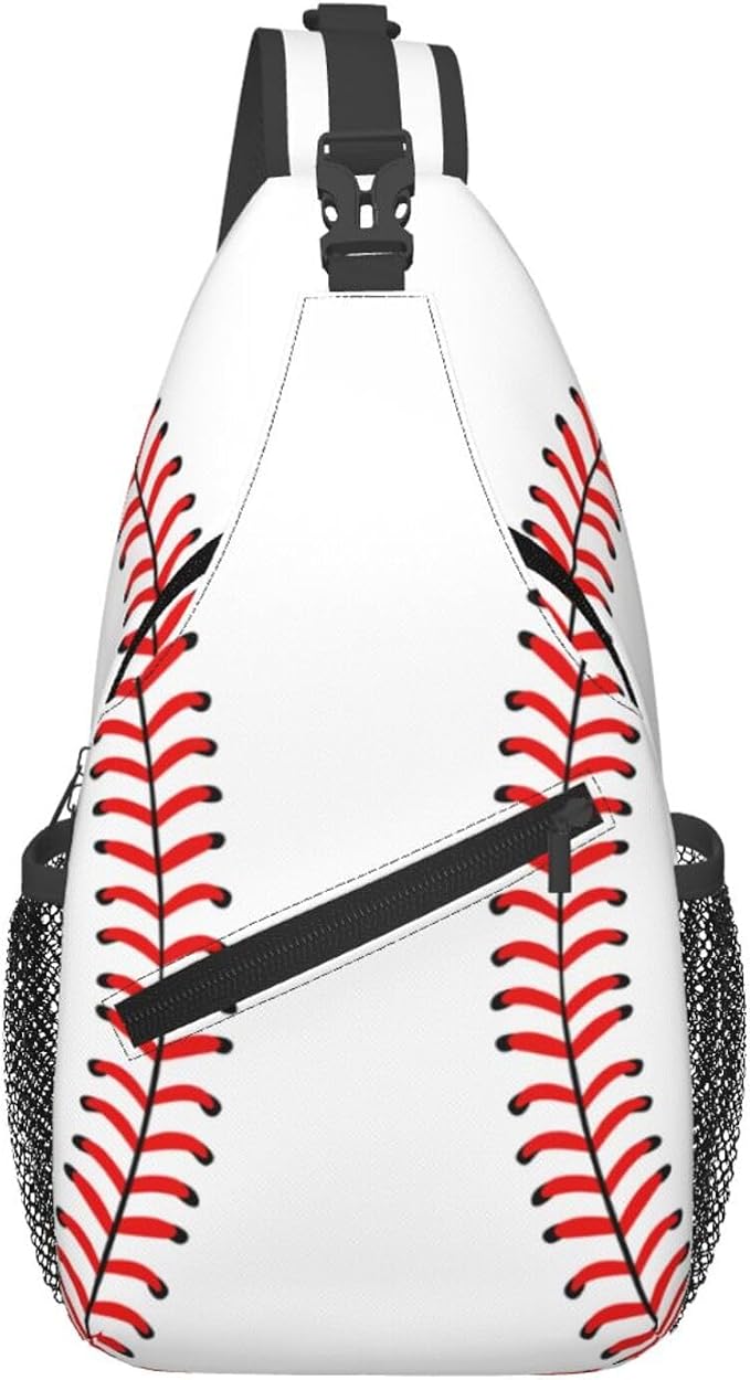 Baseball Crossbody Sling Bags for Women Men Ball Pattern by Unknown